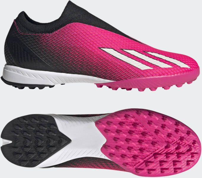 adidas X Speedportal .3 Laceless TF Own Your Football Roze/Zilver/Zwart