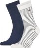 Tommy Hilfiger Sok Sokken Set Van 2 Paar Beige/Donkerblauw online kopen
