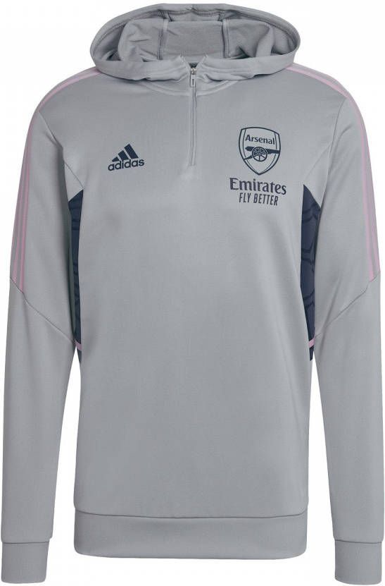 Adidas Arsenal Condivo 22 Sportjack met Capuchon Clear Onix Heren