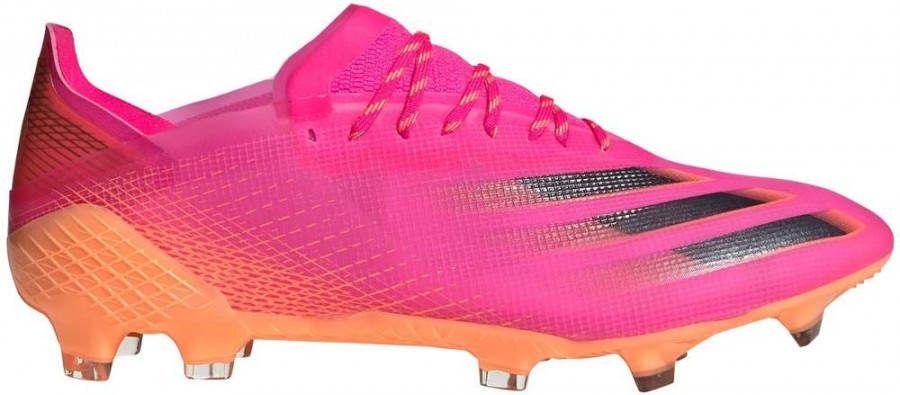 adidas X Ghosted.1 Gras Voetbalschoenen (FG) Roze Zwart Oranje