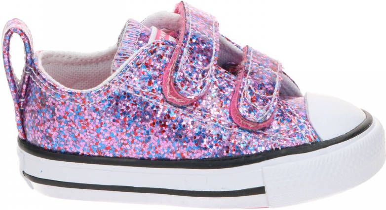 Converse Chuck Taylor All Star 2V Coated Glitter Ox Sneaker Meisjes Roze/Multi