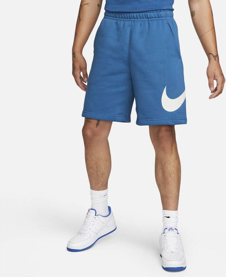 Nike Club straight fit korte joggingbroek met logoprint