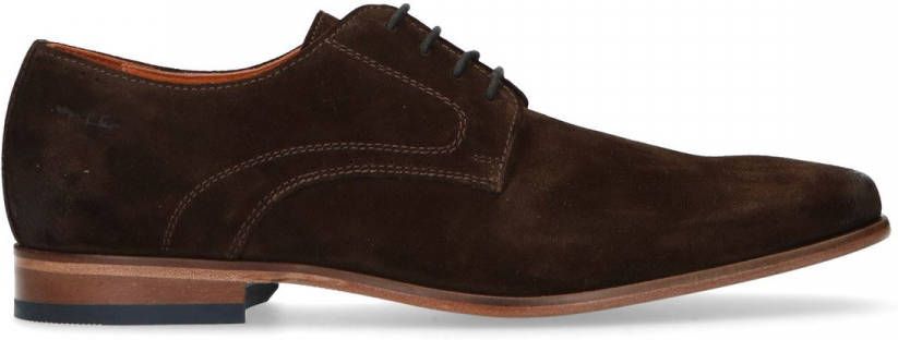 Van lier Bruine suède veterschoenen