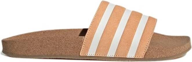 Adidas Adilette slipper van suède met streepdessin