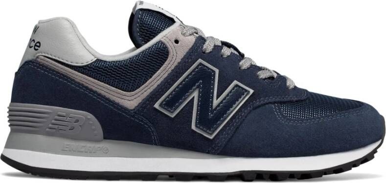 New Balance 574 suède sneakers doknerblauw/grijs