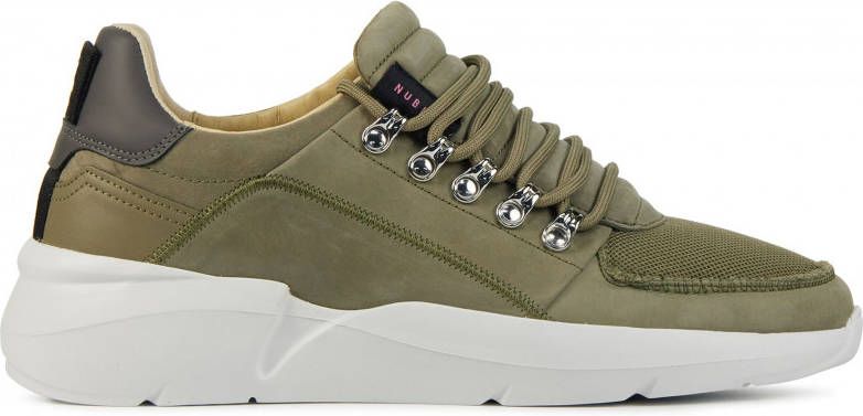 Nubikk Roque Roman nubuck sneakers olijfgroen