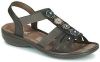 Rieker sandal med lav h&#xE6;l, (Gr&#xE5;/brun) online kopen