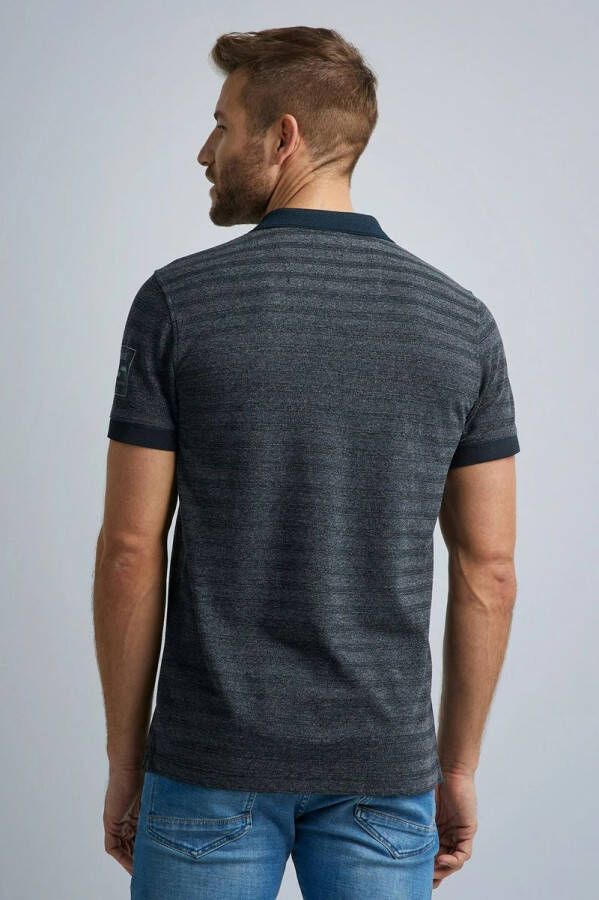 PME Legend Polo Pique Salute T shirt met korte mouwen , Blauw, Heren