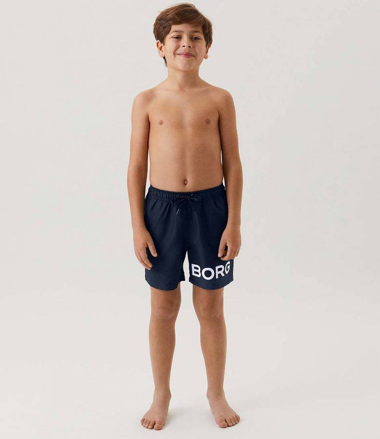 Bjorn Borg ! Jongens Zwemshort Maat 140 Donkerblauw Polyester