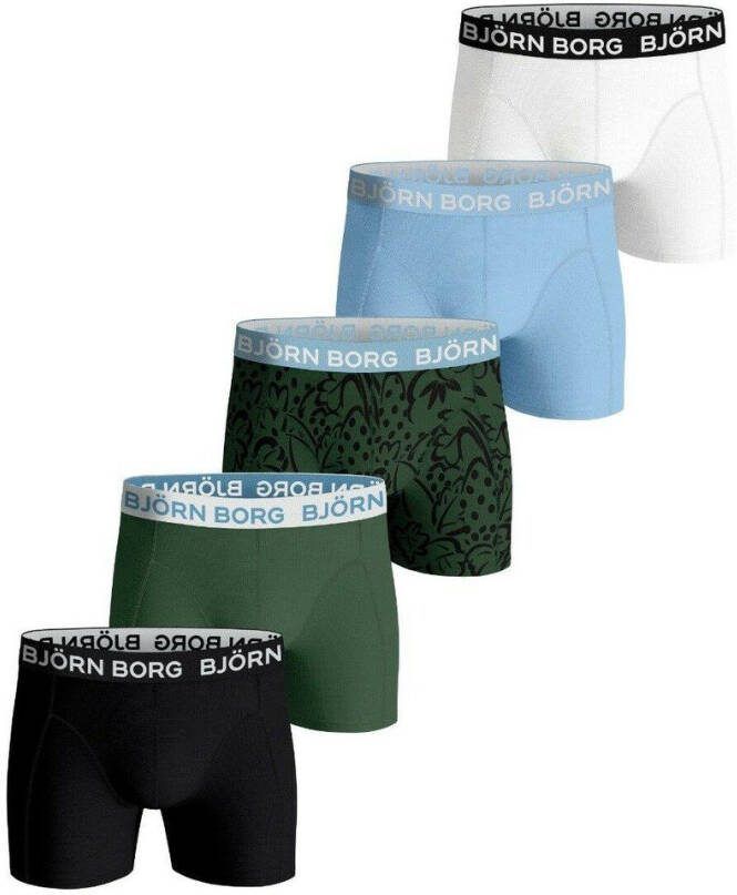Bjö, rn Borg heren 5 pack boxershort, groen, zwart