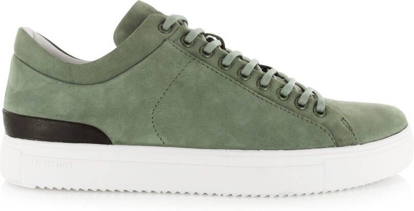 Blackstone Pm56 Battle Olijfgroen Sneaker Veterschoen