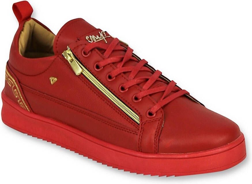 Lage Sneakers Cash Money Rode Sneakers Cesar Red Gold CMP97