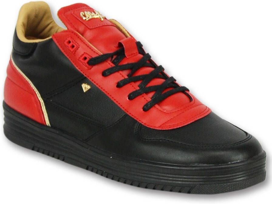 Lage Sneakers Cash Money Schoenen Sneakers Luxury Black Red-