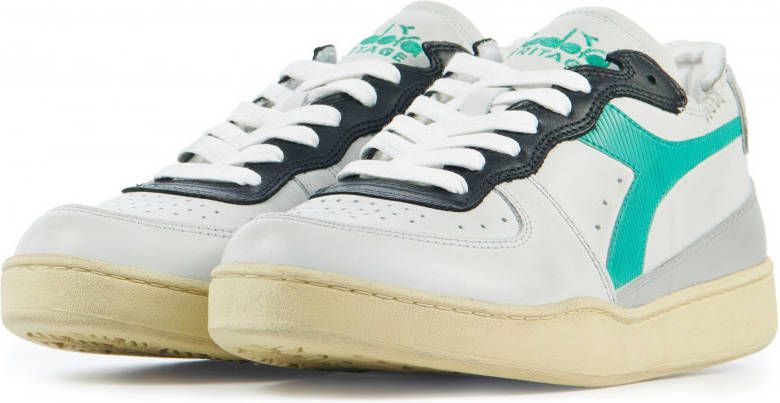 Diadora Heritage Heren leren heren sneakers mi basket row cut