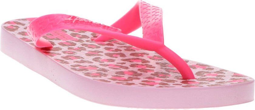 Ipanema Classic Kids teenslippers met panterprint roze