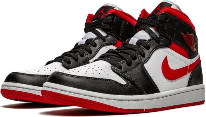 Jordan Air 1 Mid Beige White Red , Beige, Heren