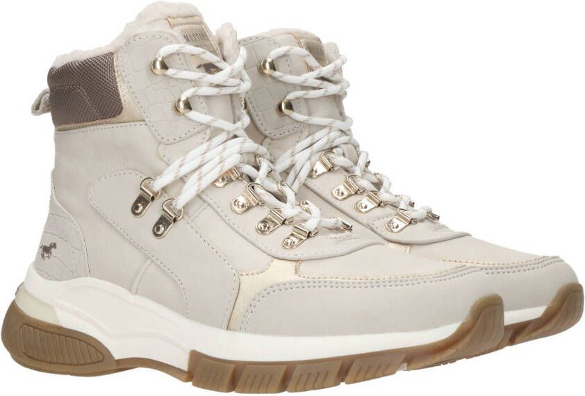 Mustang Shoes Hoge veterschoenen met een ritssluiting