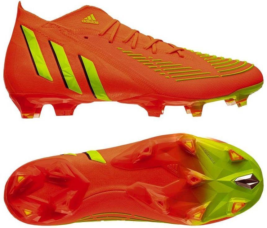 Adidas Predator Edge.1 Firm Ground Voetbalschoenen Solar Red/Team Solar Green/Core Black Dames