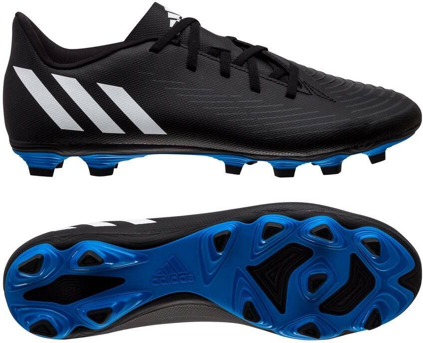 adidas Predator Edge.4 Gras/Kunstgras Voetbalschoenen(FxG)Zwart Wit Blauw