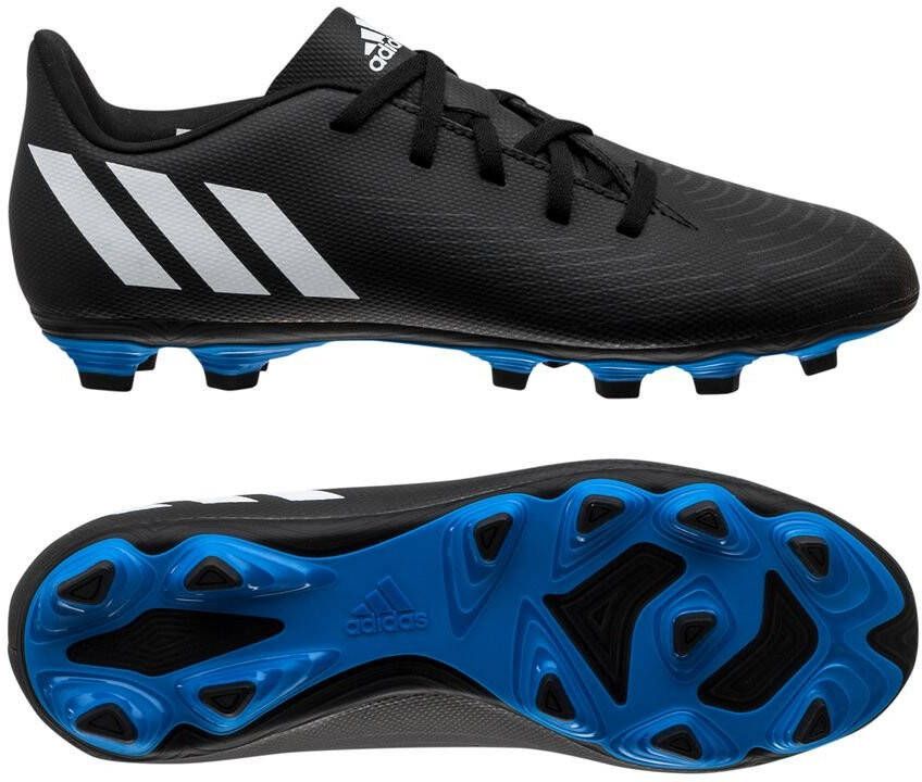 Adidas Kids adidas Predator Edge.4 Gras/Kunstgras Voetbalschoenen(FxG)Kids Zwart Wit Blauw