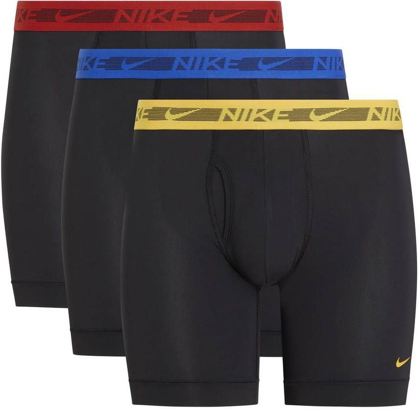 Nike Boxershorts Brief 3 Pak Zwart/Geel/Blauw/Rood