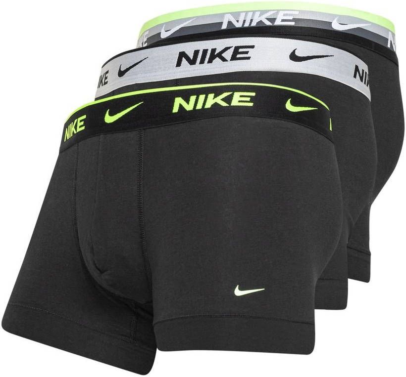 Nike Boxershorts 3 Pak Zwart/Neon/Grijs