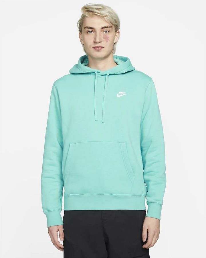 Nike Foundation Overhead Hoodie Heren Washed Teal/Washed Teal/White Heren