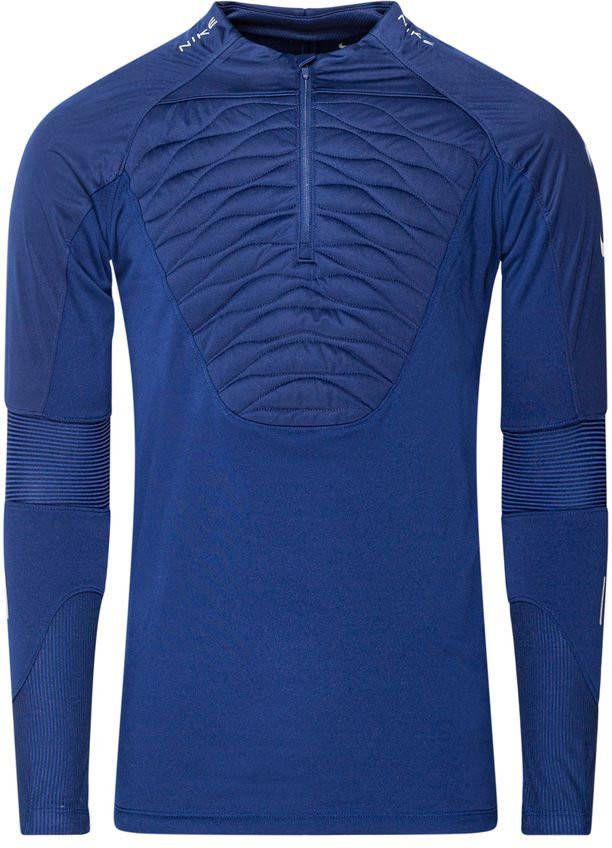 Nike Therma Fit Strike Winter Warrior Drill Voetbaltrainingstop voor heren Blue Void/Blue Void/Volt Heren
