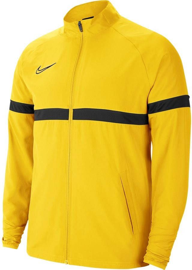 Nike Dri FIT Academy Geweven voetbaltrainingsjack voor heren Geel