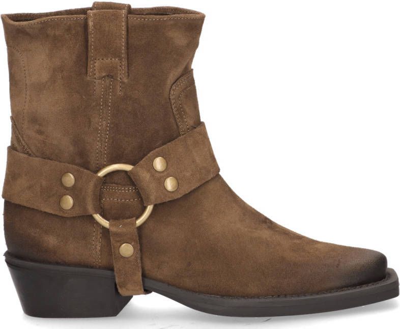 Bronx No-Scene suède cowboylaarzen bruin
