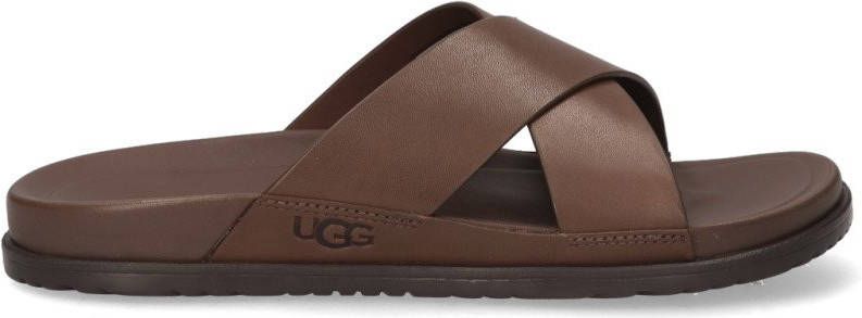 Ugg Wainscott Sandales voor Heren in Grizzly Leather,, Leder