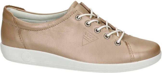 Ecco Soft 2.0 leren veterschoenen rosÃ©goud