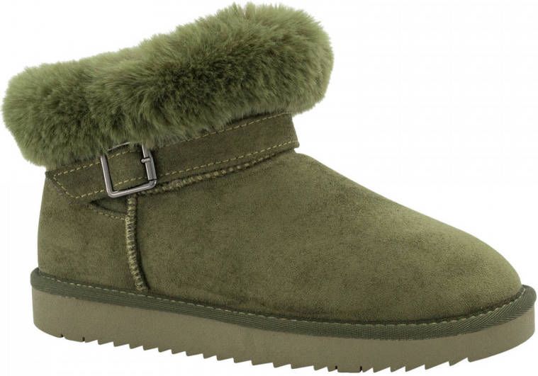 Graceland enkelboots met siergesp kaki