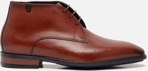 Floris van bommel De Slimmer 02.05 Dark Cognac H Wijdte Veter boots
